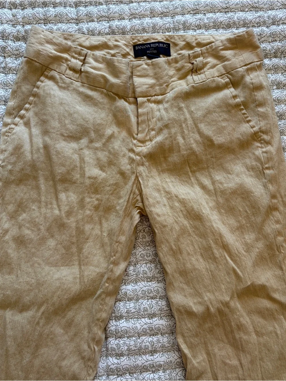 Banana Republic Linen Blend Tan Pants